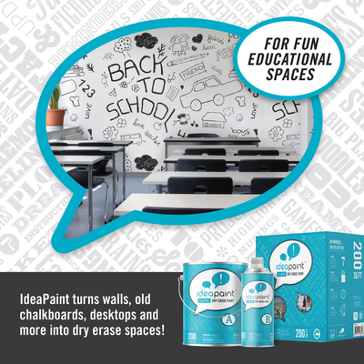 IdeaPaint Clear Dry Erase Paint - 50 SQ FT