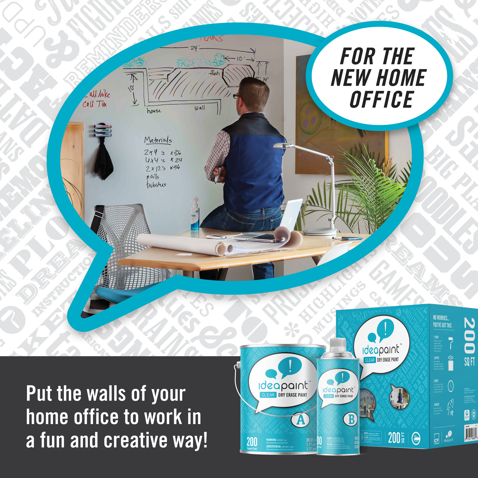 IdeaPaint Clear Dry Erase Paint