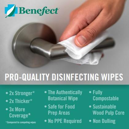 Benefect Botanical Disinfectant Wipes (250 Count)